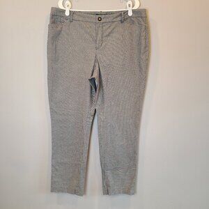 Ralph Lauren Pants Houndstooth Trouser Womens 14 W Blue White Dress Pant